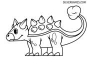 恐龙着色页: Ankylosaurus